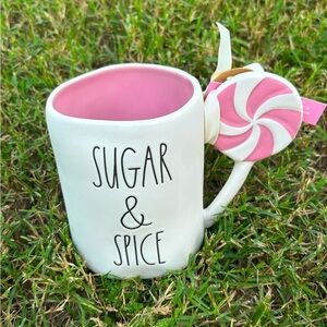 Rae Dunn Sugar & Spice Mug - Pink and White